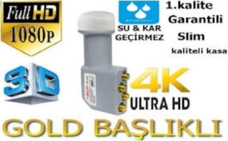 Hastel Iron Mesef Dörtlü 4 Lü Lnb Elembi 4k 3d Full Hd Uyumlu