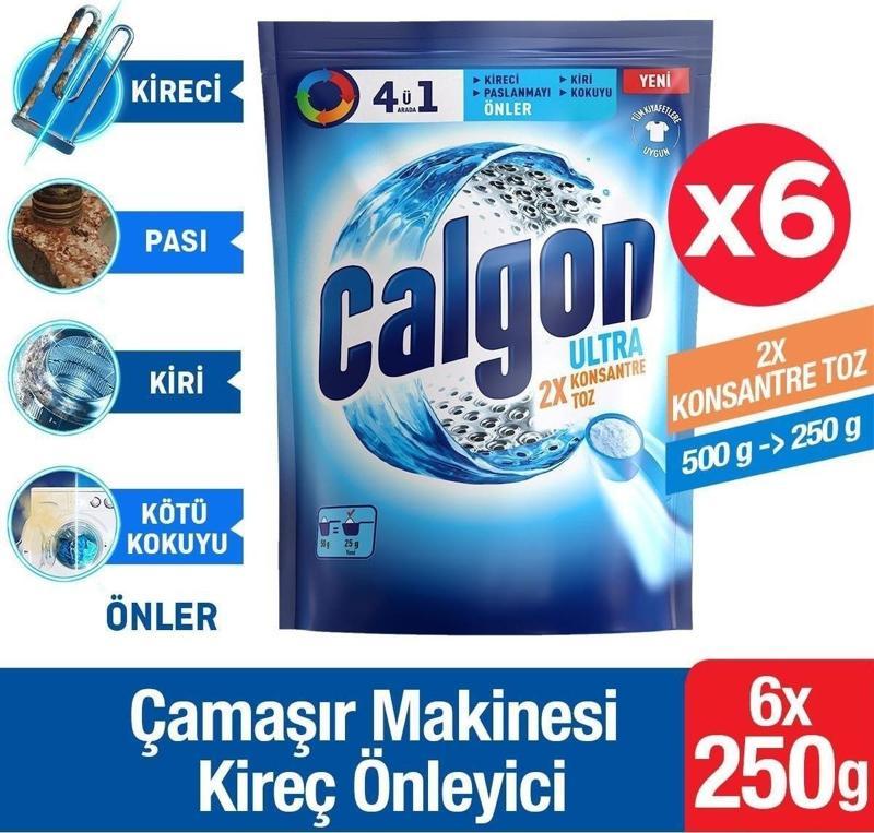 Kireç Önleyici 4ü1 Arada Ultra Konsantre Toz 6 x 250 gr