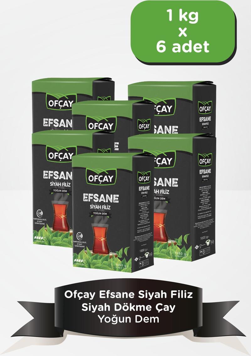 Efsane Filiz Siyah Dökme Çay 6 x 1 Kg