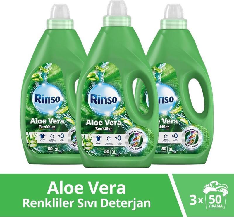 Aloe Vera Renkliler İçin Sıvı Deterjan 3 x 3 L