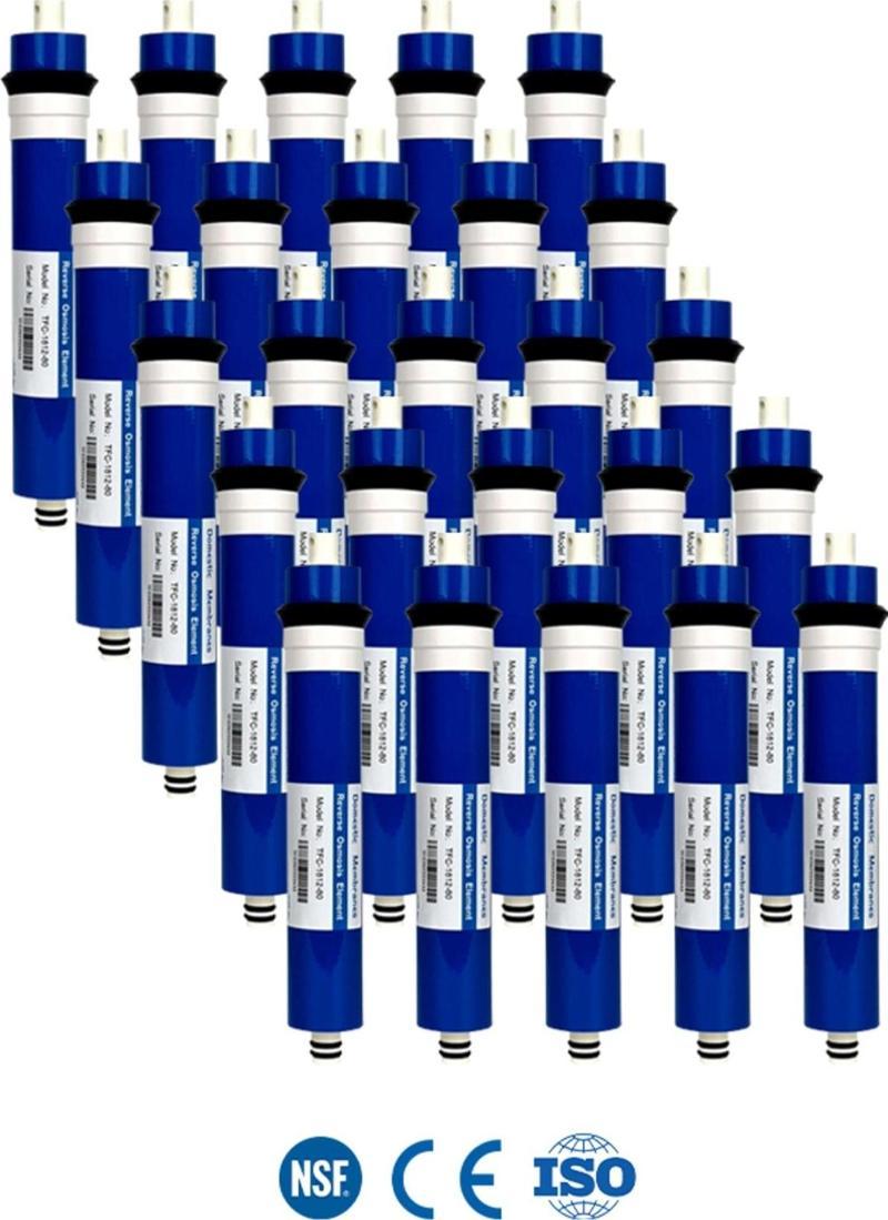 Yeni Nesil 80 Gpd Domestic Membran Yüksek Sarım Teknolojili 25 Adet