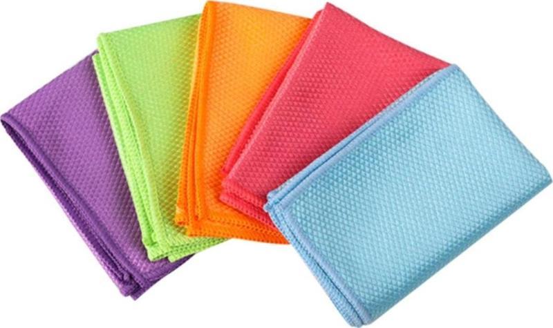 Kavun Içi 1 Adet Super Soft Microfiber Mikro Fiber Bez Ev Temizlik Cam Temizleyici Bezi 40x40cm