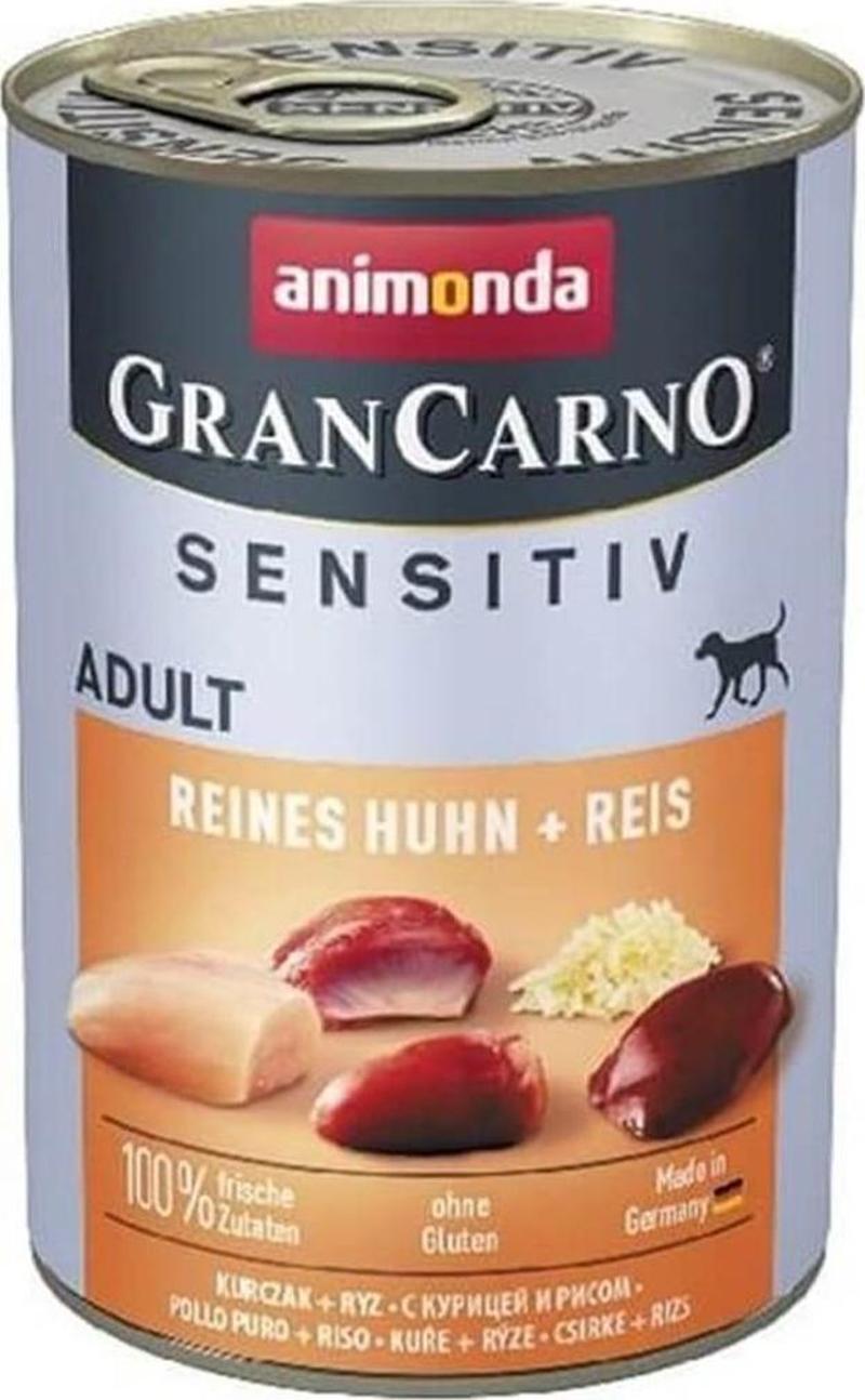 Gran Carno Sensitive Tavuklu Pirinçli Yetişkin Köpek Konservesi 400 Gr