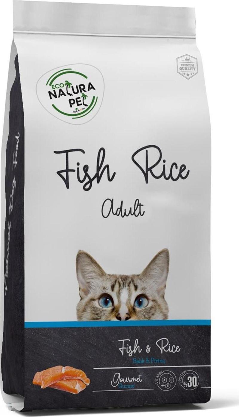 Eco Natura Pet Gurme Balık _ Pirinçli Yetişkin Kedi Maması 15 Kg