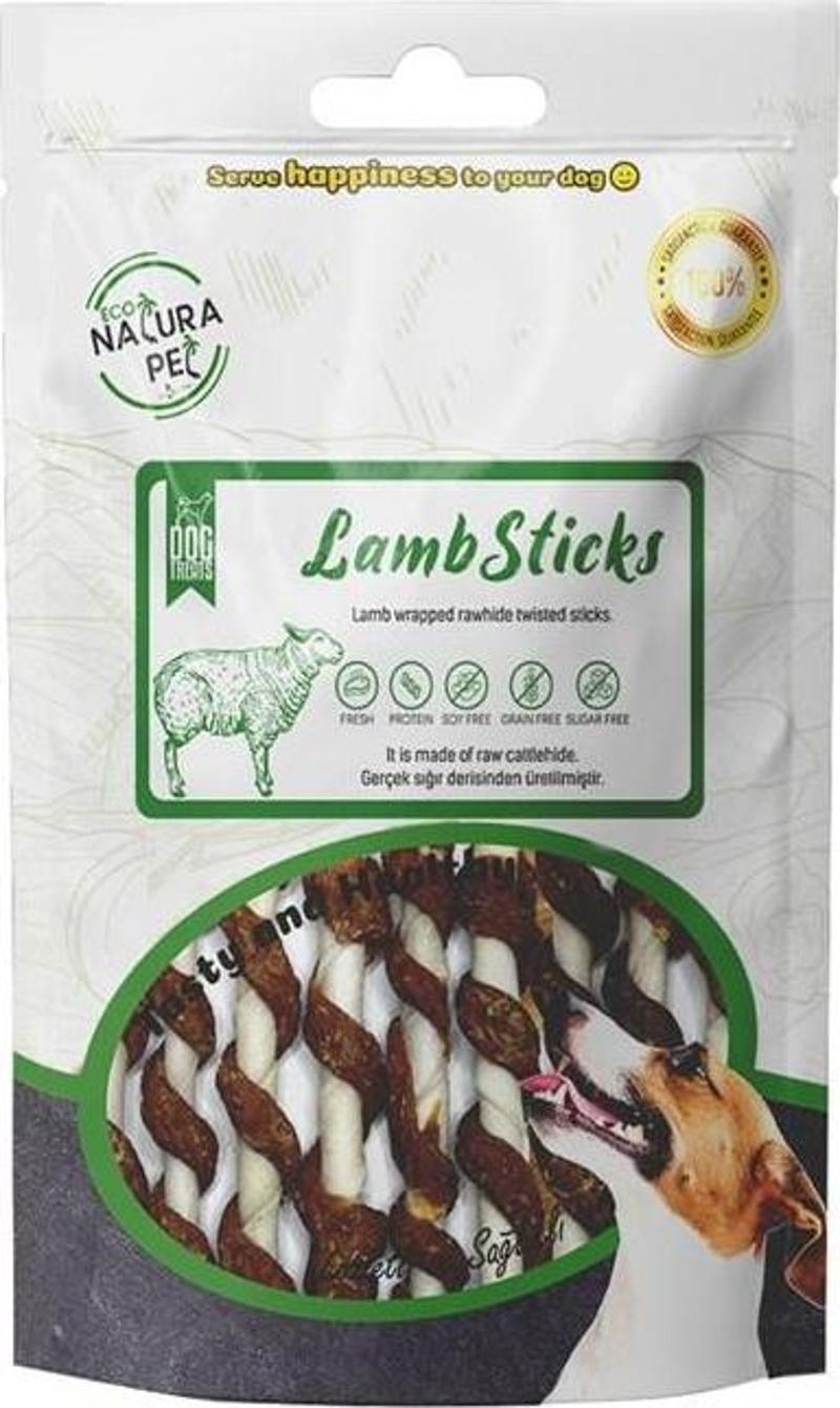 Eco Natura Pet Lamb Sticks Kuzu Sargılı Stick Kemik Köpek Ödülü 100 Gr