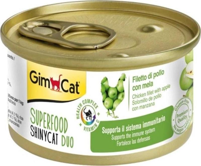 Shinycat SF Tavuklu Elmalı Fileto Kedi Konservesi 70 gr