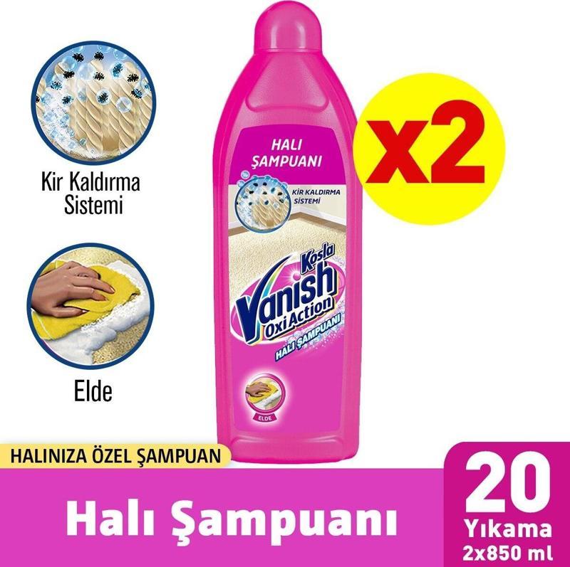 Kosla Ekstra Hijyen Elde Halı Yıkama Şampuanı 2 x 850 ml