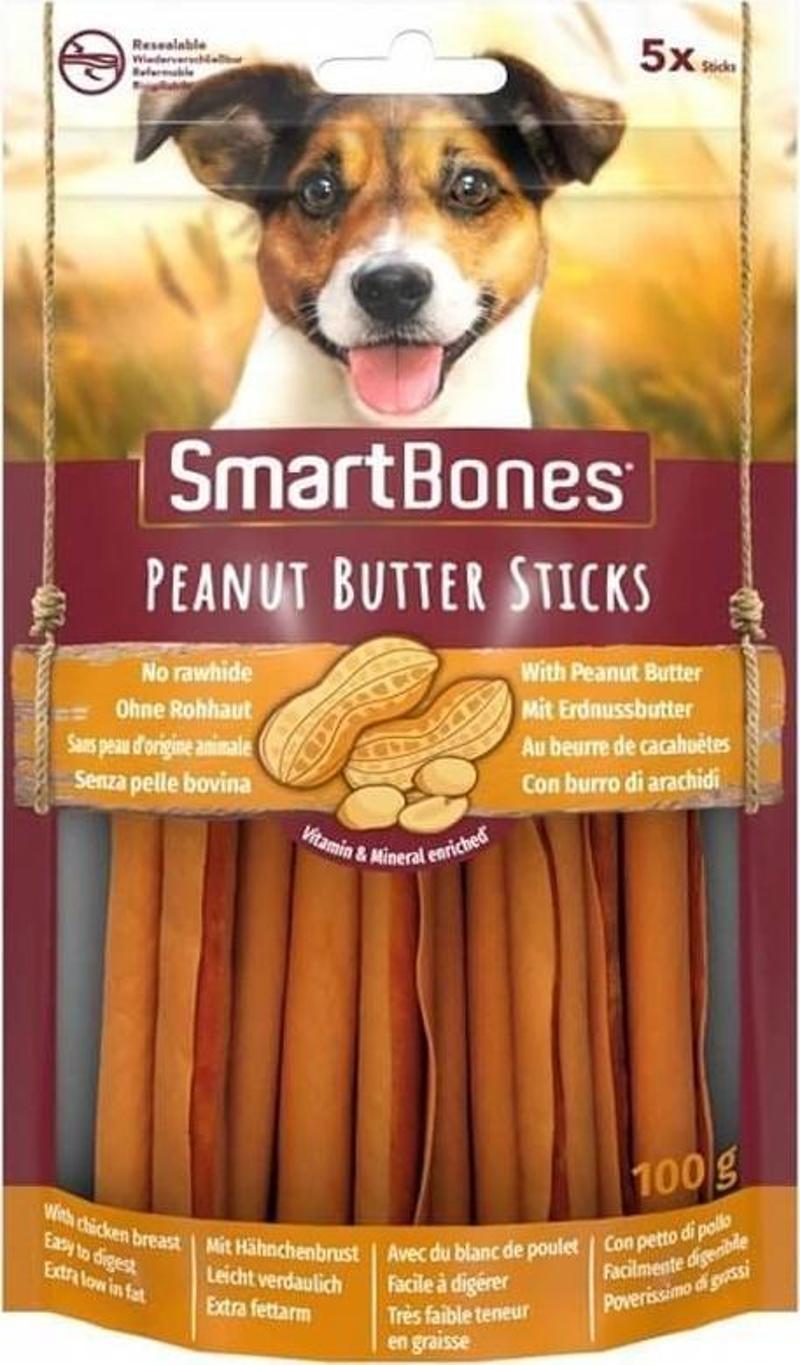 SmartBones Fıstık Ezmeli Sticks Köpek Ödülü 5 li