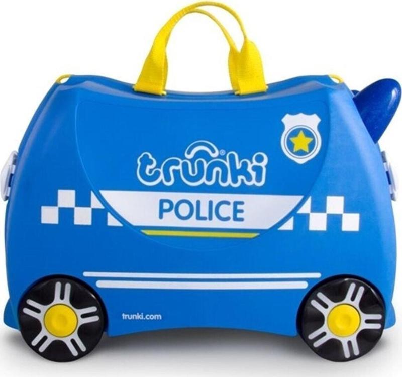 Binilebilen Çocuk Bavulu - Polis Arabası Percy