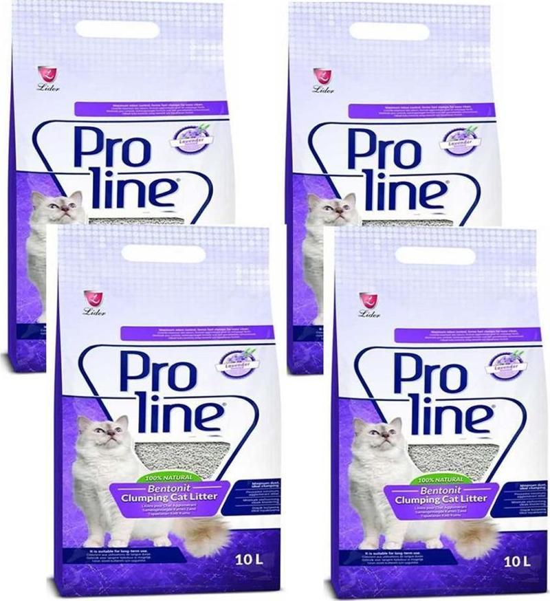 Lavanta Kokulu Bentonit Kedi Kumu 10 Lt 4 Adet