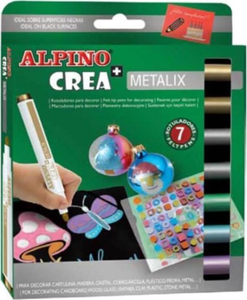 Crea Metalix Metalik Keçeli Kalem Seti 7’li