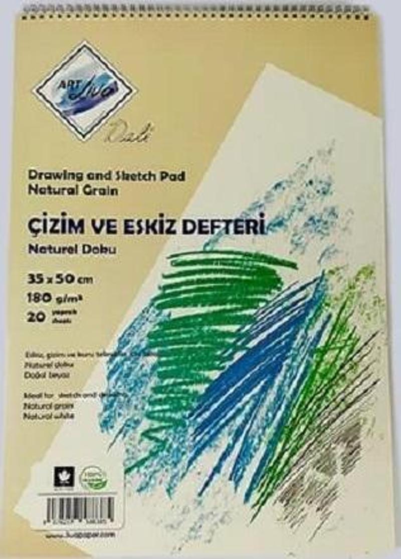 Dali Eskiz ve Çizim Defteri 35x50 180gr 20 Sayfa