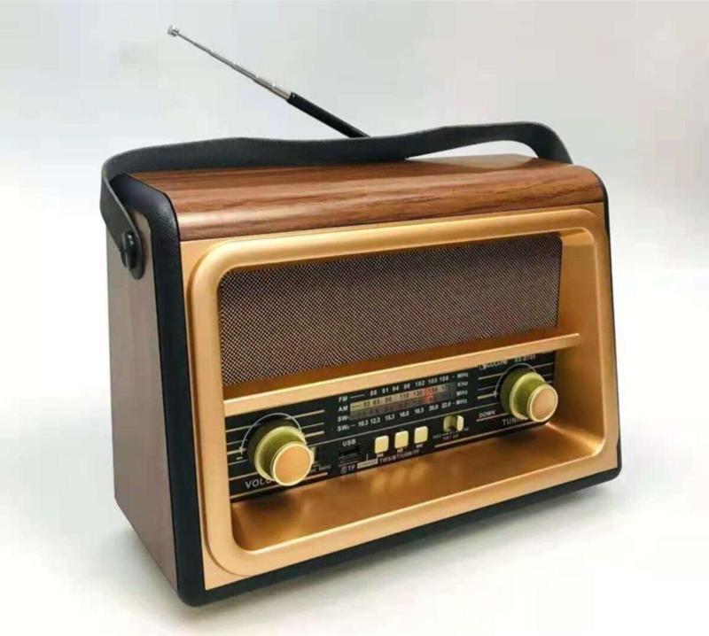 Gerçek Ahşap Eskitme Nostaljik Radyo Usb Tf Bt Fm Radyo Bluetooth Ses Sistemi