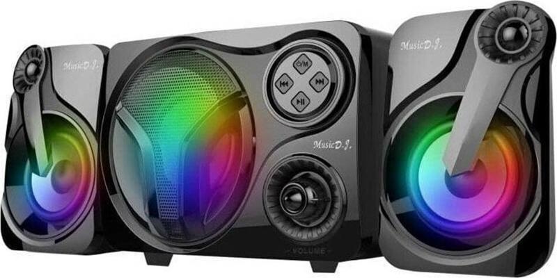 Music D.j Bluetoothlu 2+1 Radyolu Usb Rgb Ses Sistemi