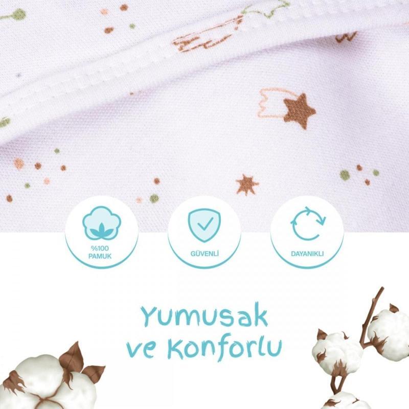 0 -3 AY Desenli  Kundak %100 Pamuk - YENİ