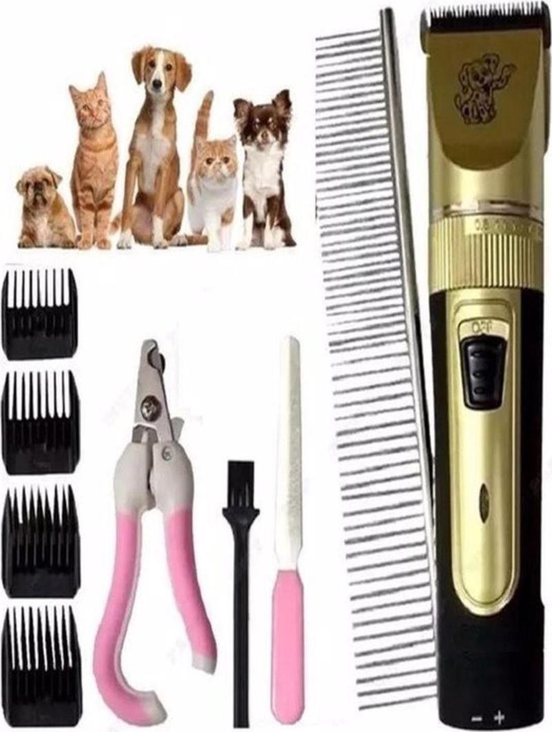 Kedi Köpek Tıraş & Bakım Seti Pet Evcil Hayvan Tüy Kesme Tıraş Makinesi 10 In 1