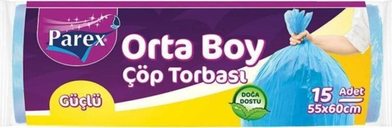 Güçlü Orta Boy Çöp Torbası 55 x 60 cm 15'li