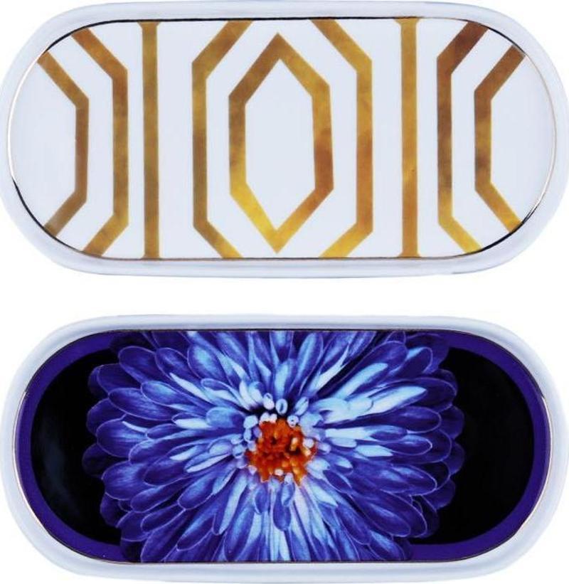 Luckyart  Marian 2'li Bone 21 Cm Oval Servis Tabağı Seti