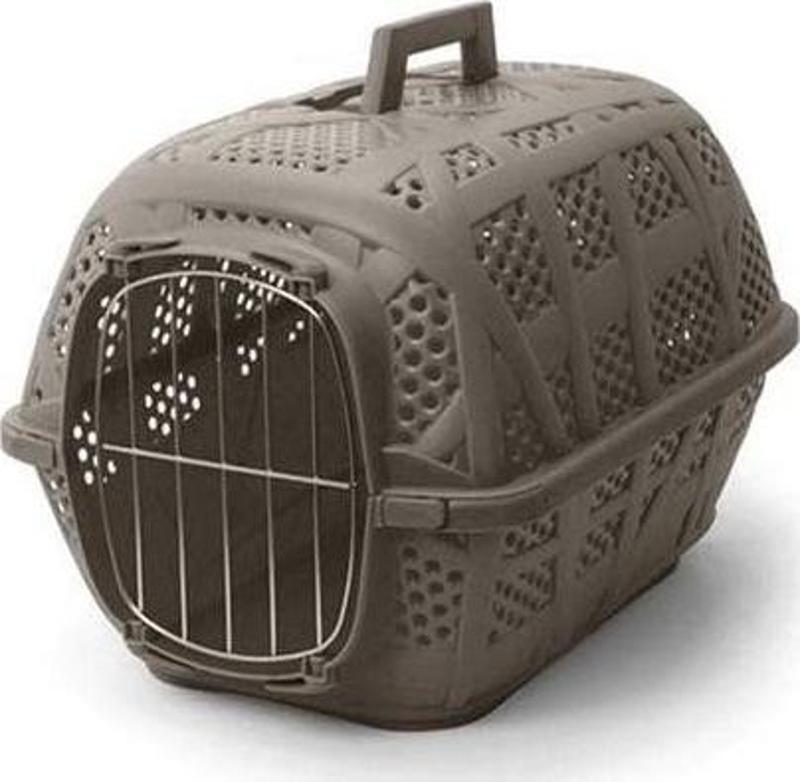 Carry Sport Metal Kapılı Köpek Taşıma Çantası Gri 48x34x32 Cm