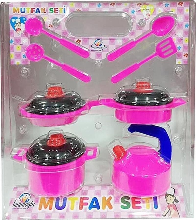 Pembe Siyah Eğitici Oyuncak Mutfak Tencere Seti Img 112