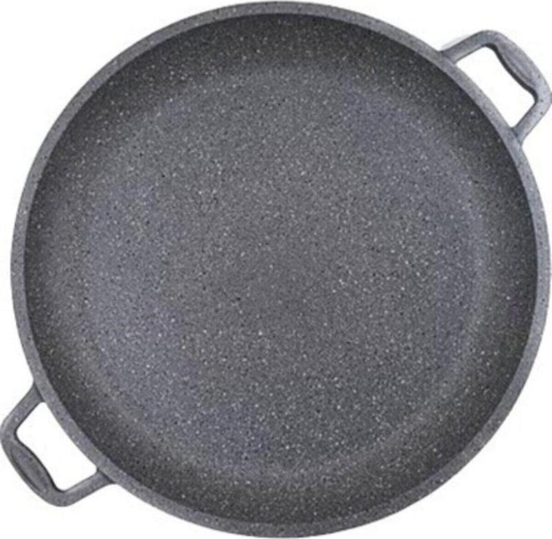 Granit Döküm 36 Cm Gözleme (Bazlama) Tavası Gri