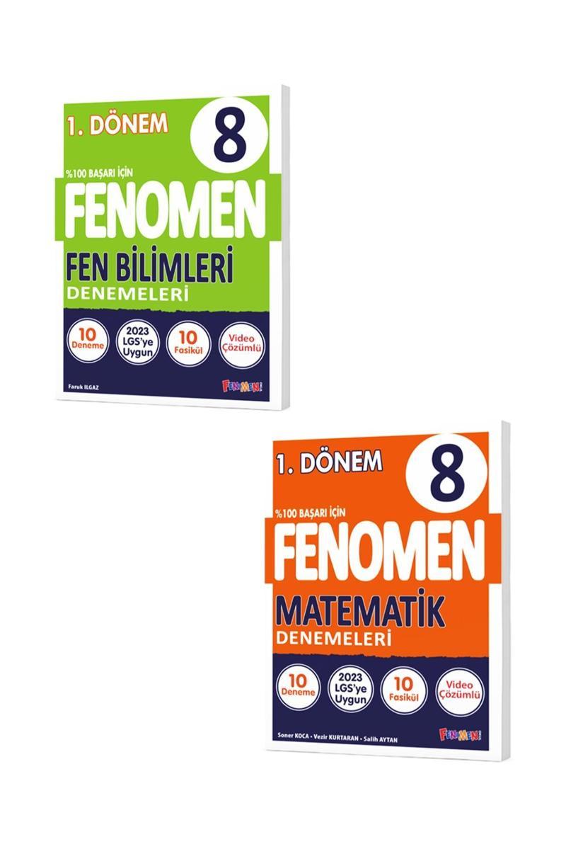 Fenomen Yayınları 8. Sınıf 1. Dönem Matematik ve Fen Denemeleri 10'lu