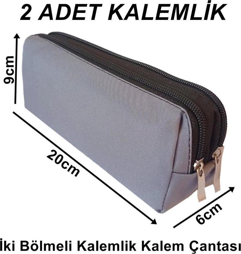 Kalemlik Kalem Çantası 2 Bölmeli (2 Adet Gelecek)