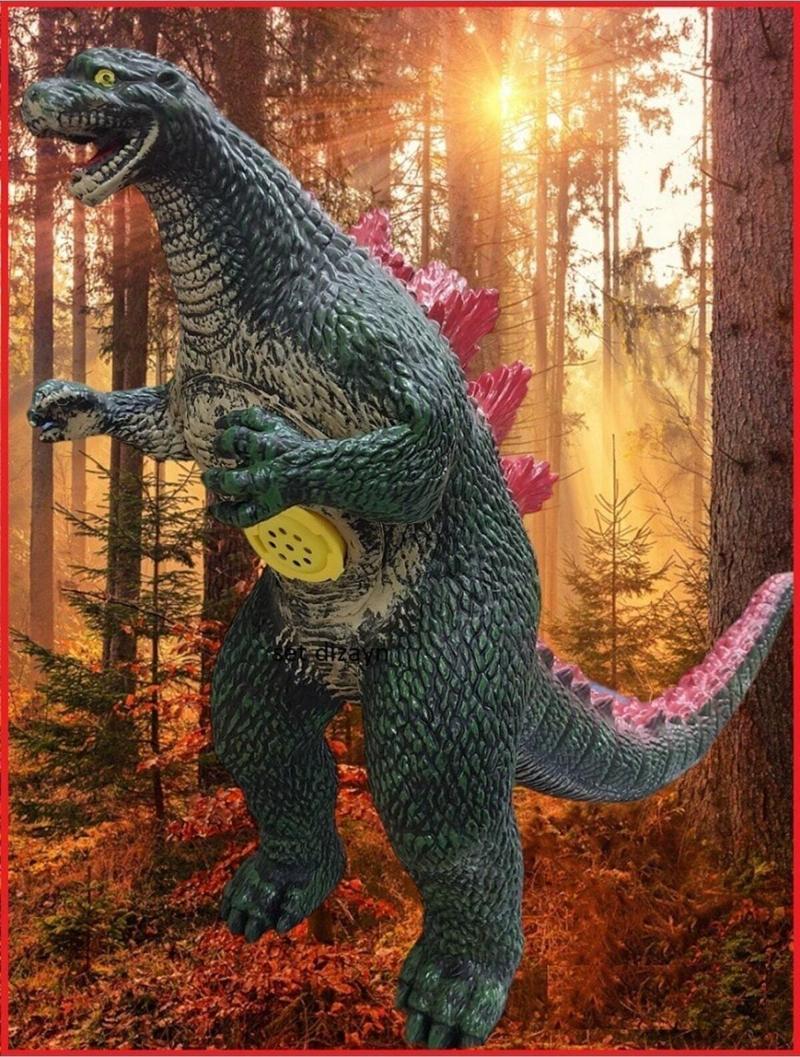 Sesli Yumuşak Godzilla 68 Cm Godzila Monster Canavar Sesli Dinazor Dev Boyda Kaliteli Oyuncak