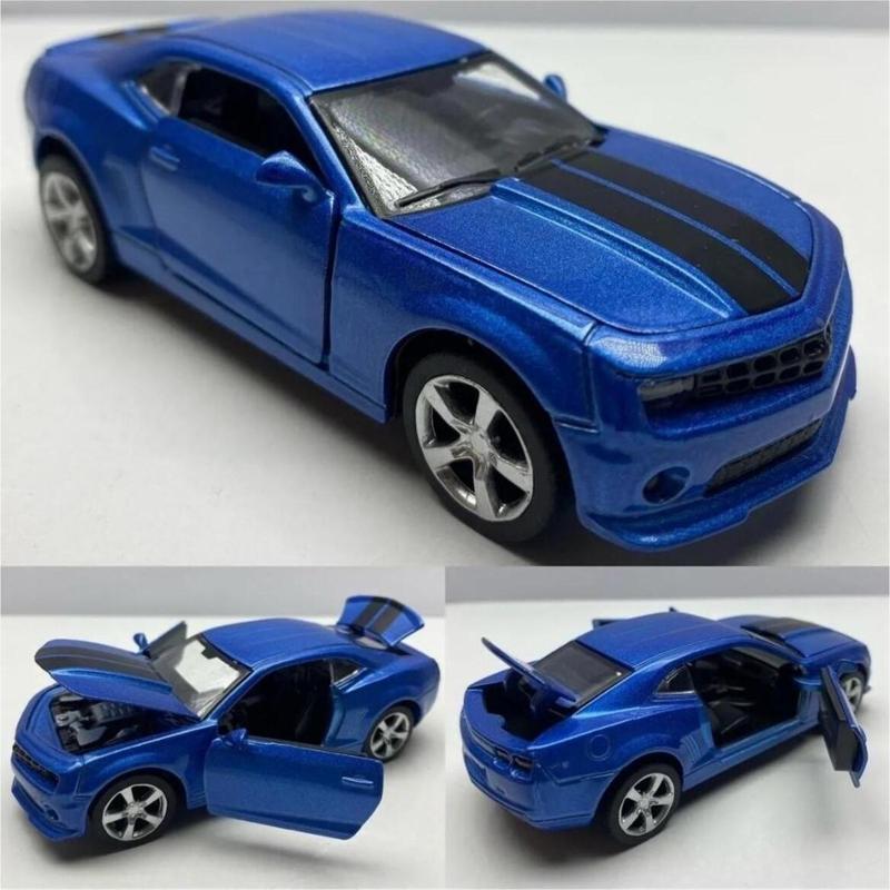 Camaro Metal Oyuncak Araba Chevrolet Kaput Bagaj Kapı Açılır Çek Bırak Diecast Model Araç 12Cm