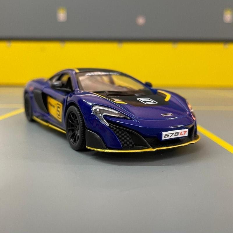 Mclaren 675lt 1/36 Ölçek Diecast Metal Model Araba Çek Bırak Araba Oyuncak Araba