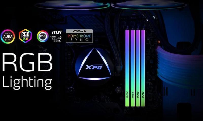 AX4U32008G16A-SBKD35G 8GB 3200Mhz DDR4 XPG SPECTRIX D35G RGB BLACK PC Bellek