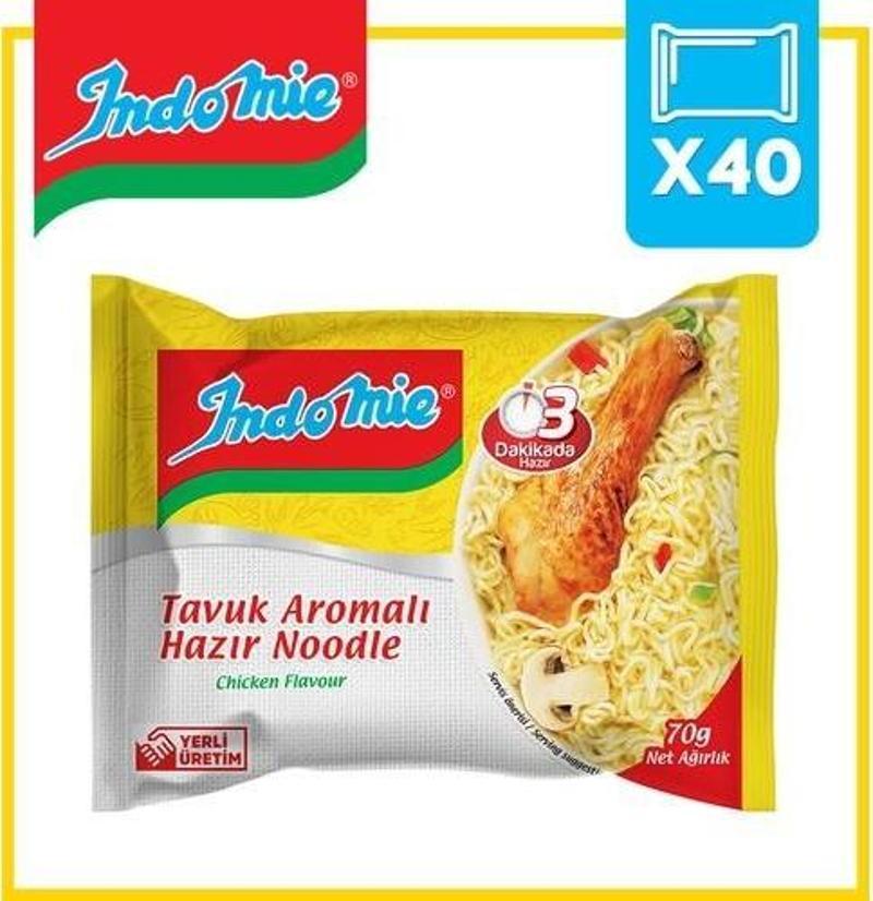 40'lı Tavuk Aromalı Hazır Noodle Koli