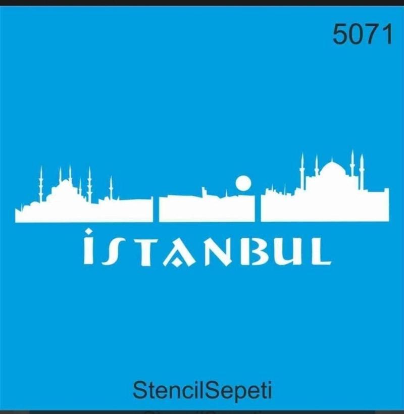 Istanbul Deseni Stencıl Şablon St5071 20x20 Cm