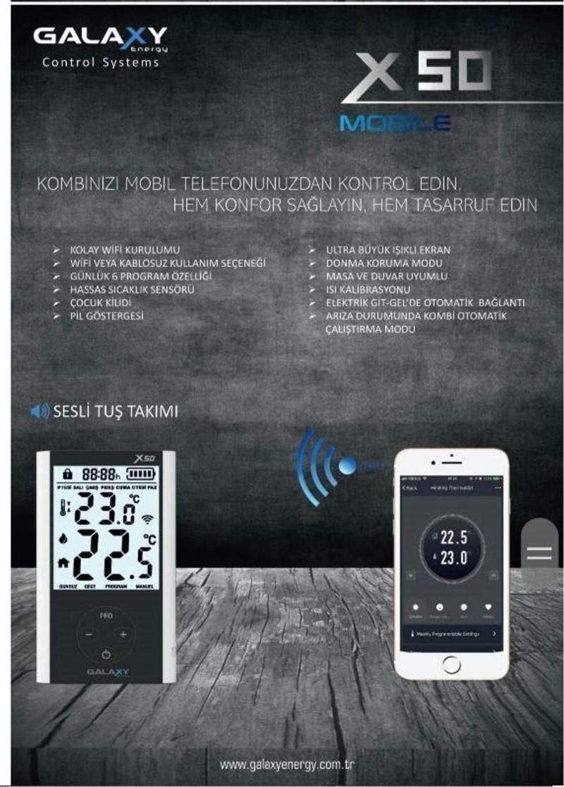 X50 Mobil Kablosuz Oda Termostatı