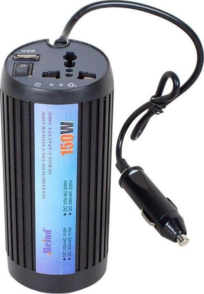 PM-19826 12 VOLT - 150 WATT USBLİ ÇAKMAKTAN ARAÇ POWER INVERTER