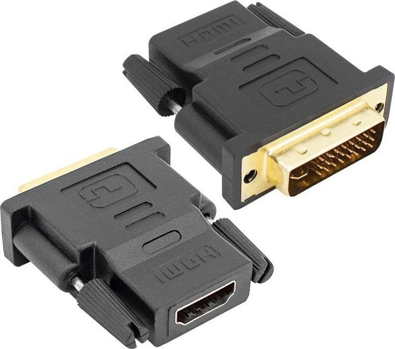 HDMI DİŞİ - DVI ERKEK 24+5 PİN GOLD ÇEVİRİCİ JACK