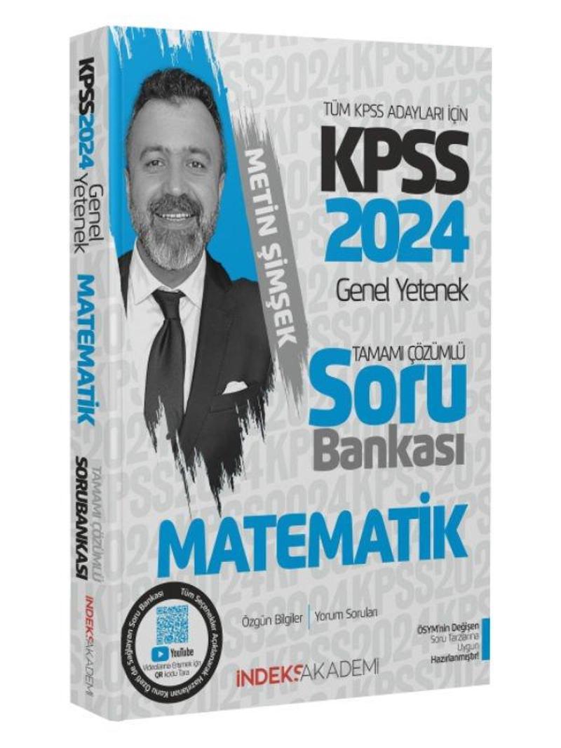 İndeks Akademi Yayıncılık 2024 KPSS Matematik Soru Bankası Çözümlü - Metin Şimşek