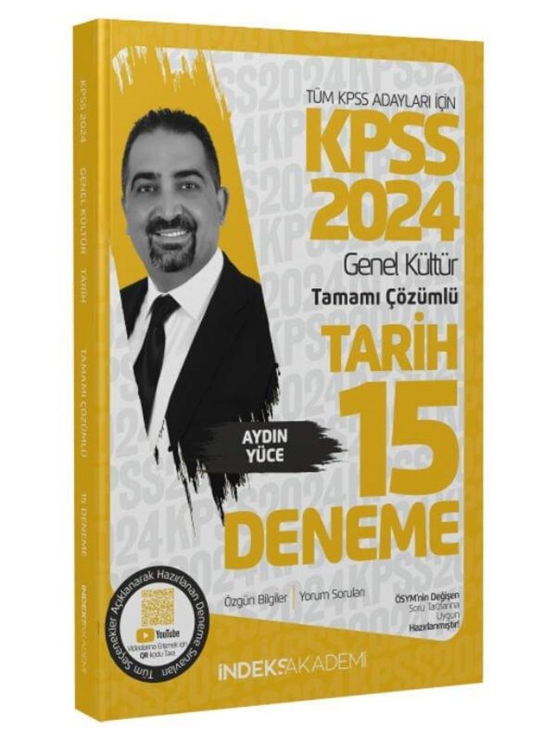 İndeks Akademi Yayıncılık 2024 KPSS Tarih 15 Deneme Çözümlü - Aydın Yüce