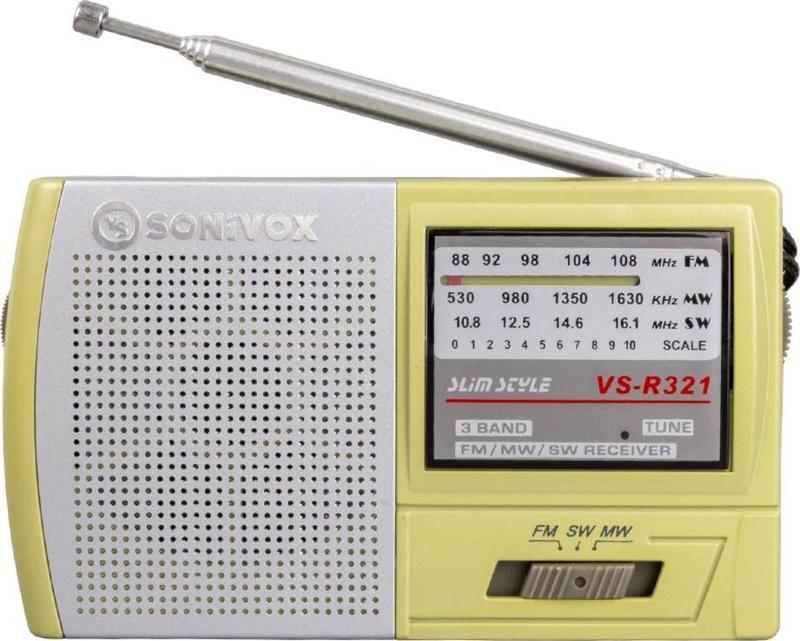 SONIVOX VS-R321 KREM RENK CEP TİPİ ANALOG FM RADYO