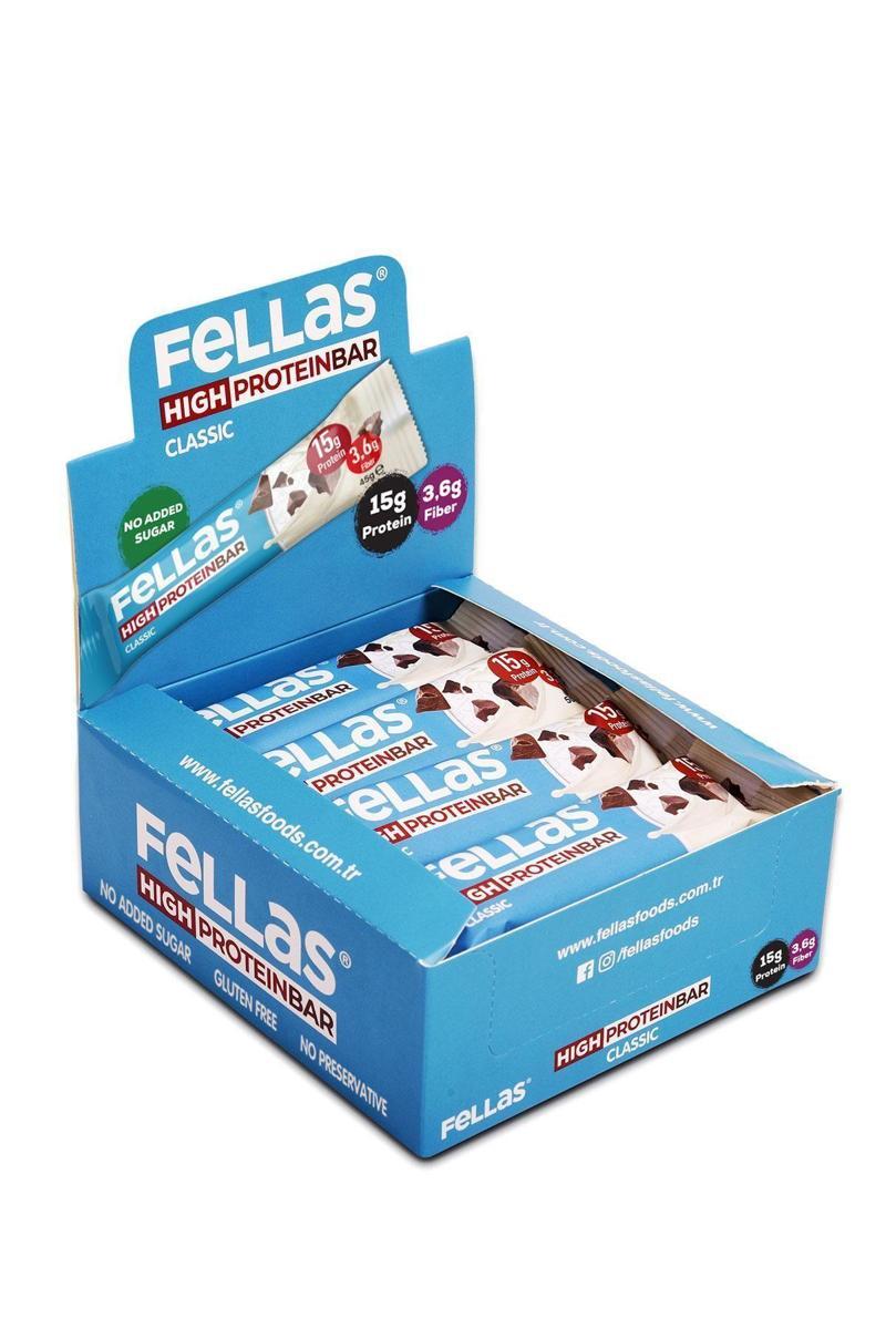 Yüksek Protein Bar, Klasik Sade, 45gr X 12 Adet
