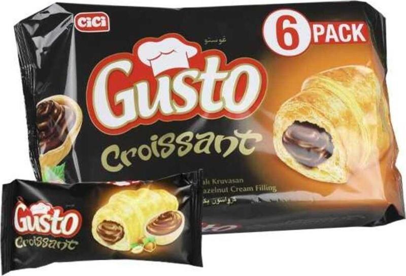 Gusto Kruvasan Çikolatalı 40 gr. 6 Adet (1 Kutu)