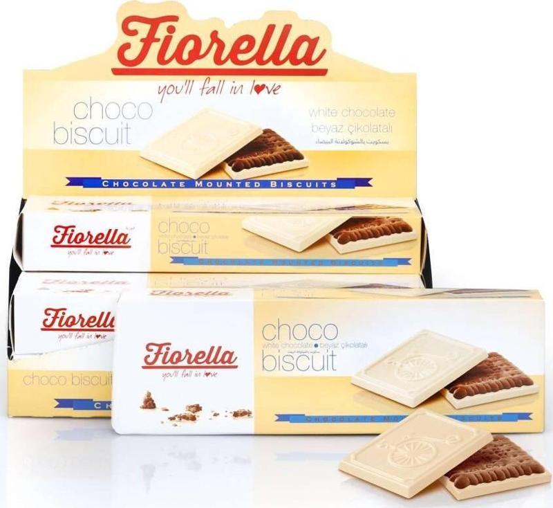 Elvan Fiorella Chocobiscuit Beyaz Çikolatalı Kakaolu Bisküvi 102 gr. 6 Adet (1 Kutu)