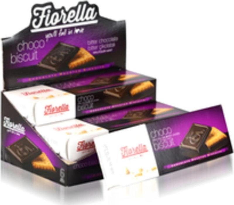 Elvan Fiorella Chocobiscuit Bitter Çikolatalı Bisküvi 102 gr. 6 Adet (1 Kutu)