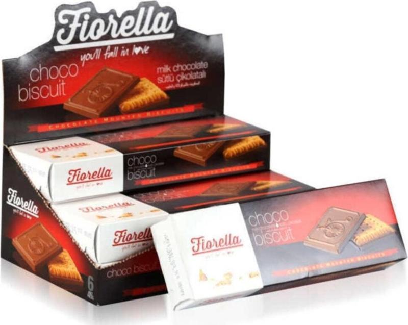 Elvan Fiorella Chocobiscuit Sütlü Çikolatalı Bisküvi 102 gr. 6 Adet (1 Kutu)