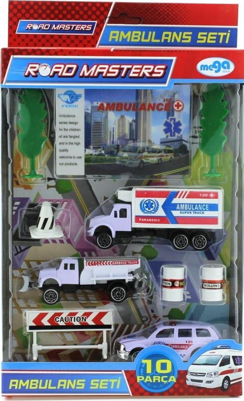 Ağaçlı Metal Ambulans Seti Jp9103