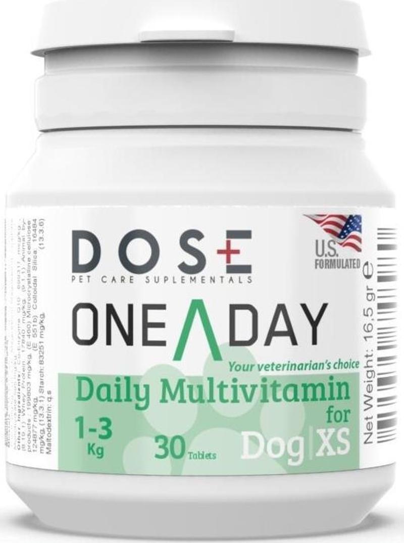 One A Day Dog Köpek 1-3 Kg Arası Multivitamin 30 Tablet