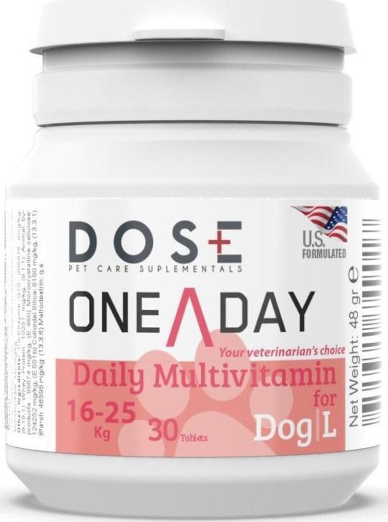 One A Day Dog Köpek 16-25 Kg Arası Multivitamin 30 Tablet