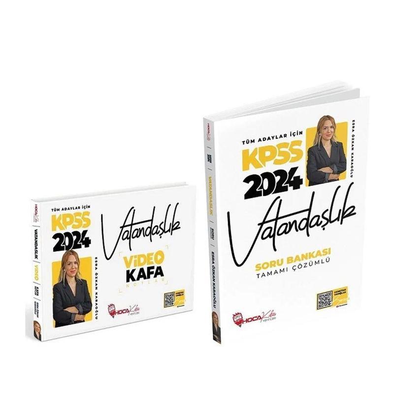 Hoca Kafası Yayınları 2024 KPSS Vatandaşlık Video Kafa Notlar + Soru 2 li Set - Esra Özkan Karaoğlu