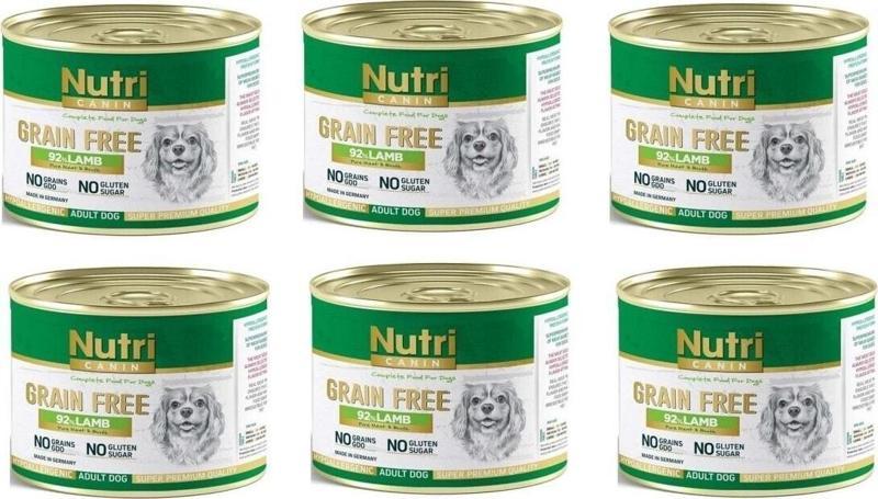 Tahılsız Kuzu Etli Köpek Konserve 200 Gr. X 6 Adet
