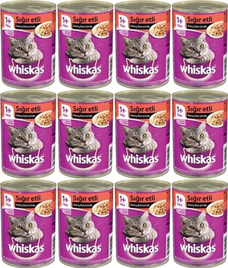 Konserve Kedi Maması Biftekli 400 Gr X 12 Adet